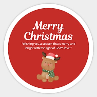 Merry Christmas Round Sticker 43 Sticker